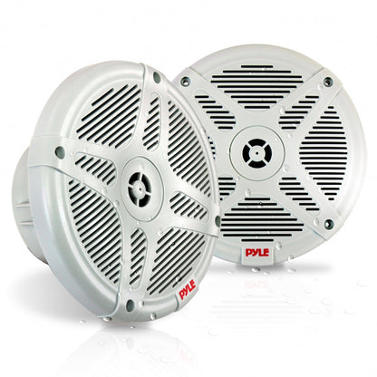 Par de Altavoces Marinos de 6.5 pulgadas 600W Impermeables Estéreo de 2 Vías Blancos