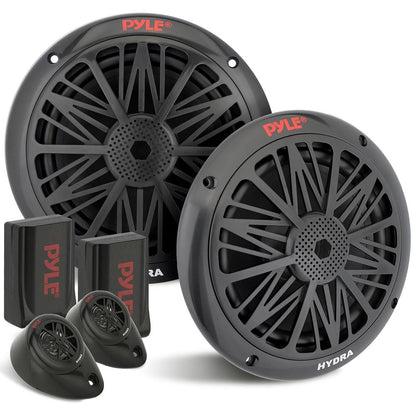 Altavoces Marinos 200W Resistentes a la Intemperie 6.5 Cono Dual de Policarbonato Par