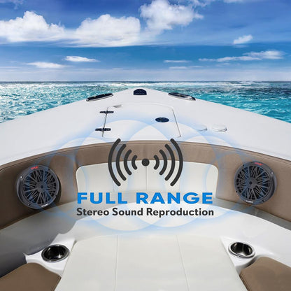 Altavoces Marinos 200W Resistentes a la Intemperie 6.5 Cono Dual de Policarbonato Par