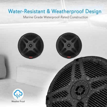 6.5 Marine Speakers 600W Waterproof Coaxial RF Streaming White