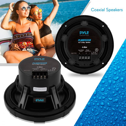 6.5 Marine Speakers 600W Waterproof Coaxial RF Streaming White