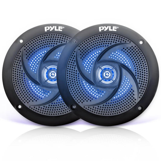 Waterproof Marine Speakers 100W LED Lights Low-Profile Slim Style