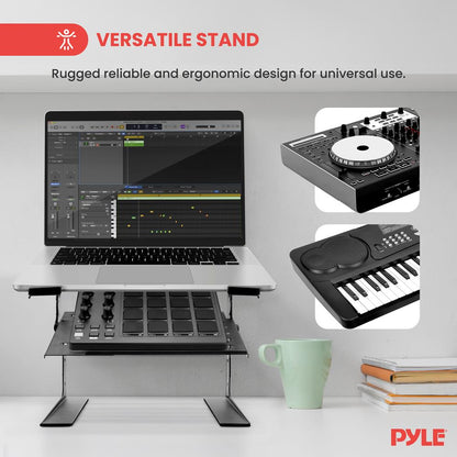 Portable Adjustable Laptop Stand with Storage Shelf 6.3-10.9 Height