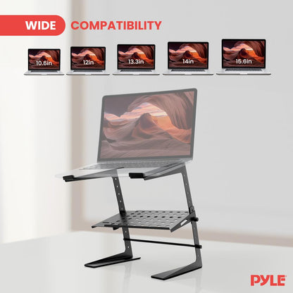 Portable Adjustable Laptop Stand with Storage Shelf 6.3-10.9 Height