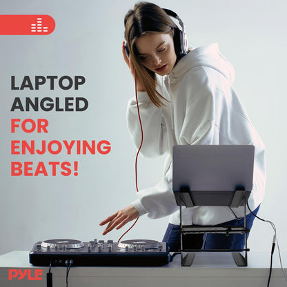 Portable Adjustable Laptop Stand with Storage Shelf 6.3-10.9 Height