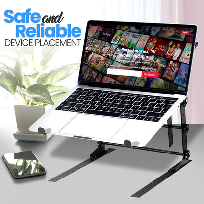 Soporte portátil doble para laptop - Diseño ergonómico ajustable de acero