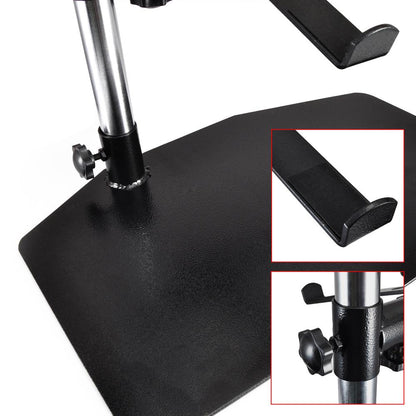 Soporte portátil doble para laptop - Ergonómico ajustable de acero con giro de 360°
