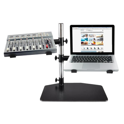 Soporte portátil doble para laptop - Ergonómico ajustable de acero con giro de 360°
