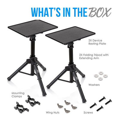 Laptop Projector Tripod Stand - Adjustable Metal 20x16 Plate 2 Pack
