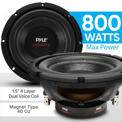 Car Subwoofer 800W Power Dual Voice Coil Non-Press Paper Cone