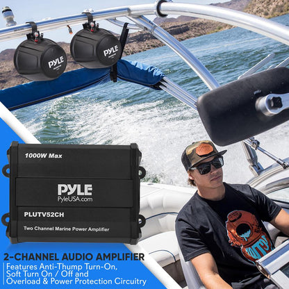 Altavoces marinos 1000W Impermeables 5.25 2 canales Amplificador IP-X45