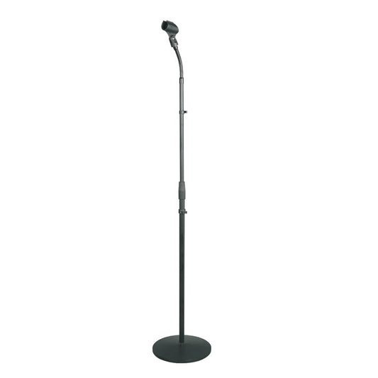 Microphone Stand - Adjustable Height Gooseneck Steel Construction