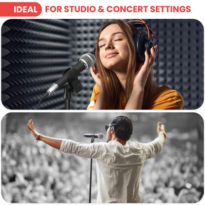 Microphone Stand Height Adjustable Die-Cast Base Studio/Concert Use