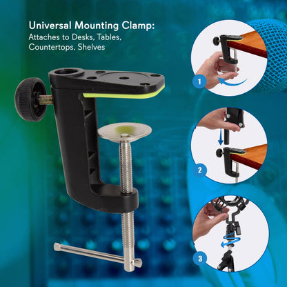 Soporte de brazo ajustable para micrófono - Aleación de acero de rápida instalación para escritorio