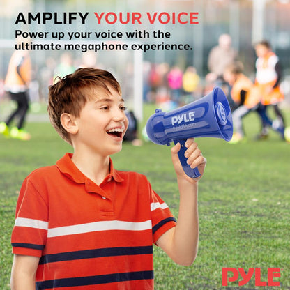 Portable Megaphone 600ft Range ABS Navy Blue