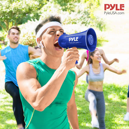 Portable Megaphone 600ft Range ABS Navy Blue