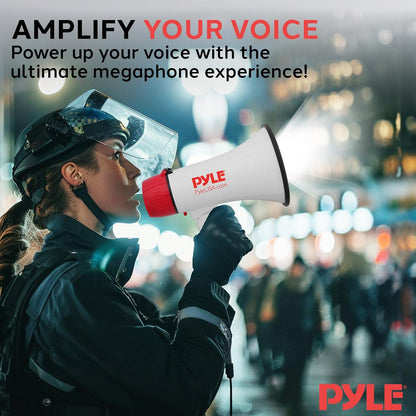 Megaphone Bullhorn 800-Yard Range 30W LED Light Siren Portable