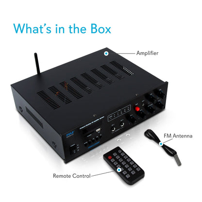 Sistema de audio compacto con amplificador PA Bluetooth inalámbrico de 500 W y entrada de micrófono