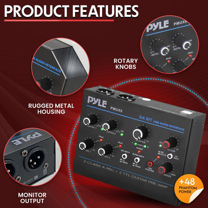 Interfaz de audio USB - Grabación impecable - Ruido ultrabajo - Diseño compacto