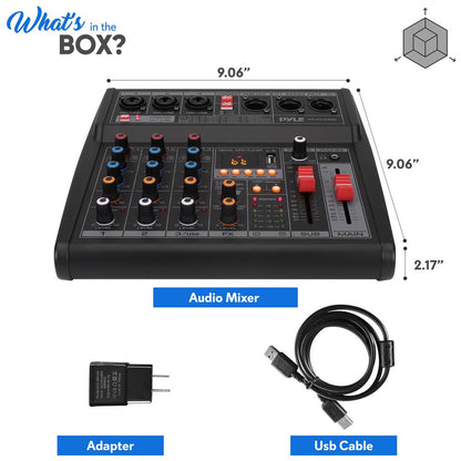 Mezclador de audio para DJ de 3 canales - 16 efectos DSP Interfaz USB Alimentación Phantom
