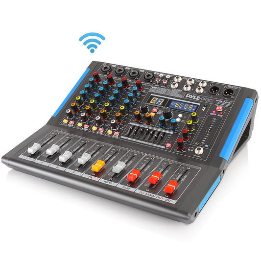 4-Channel Bluetooth Studio Mixer - USB Recording 48V Power 7-Band EQ