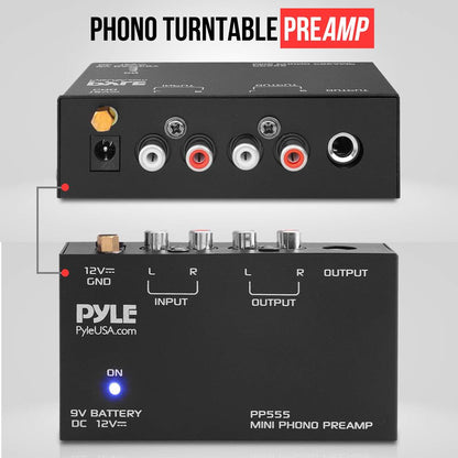 Phono Turntable Preamp - Low Noise RCA Input/Output Battery Option