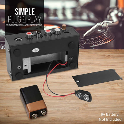Phono Turntable Preamp - Low Noise RCA Input/Output Battery Option