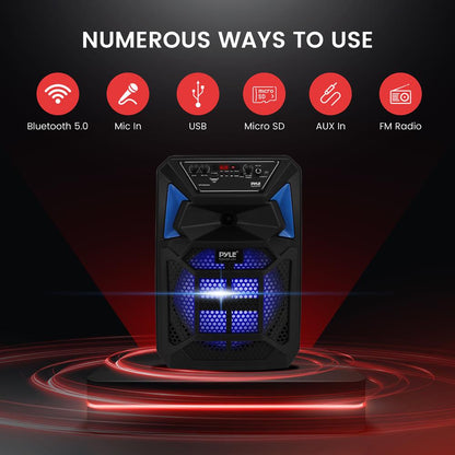 Altavoz PA portátil Bluetooth 400W Luces LED Micrófono Ruedas Recargable