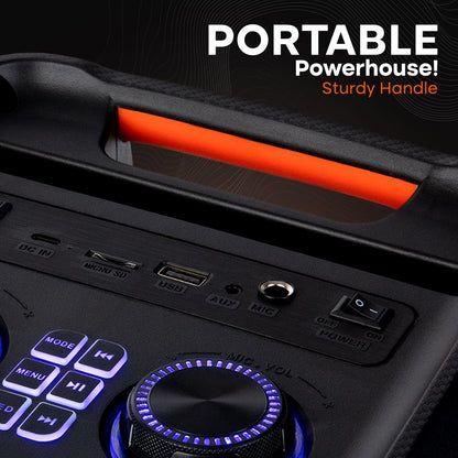 Bluetooth Party Speaker Powerful Bass TWS LED Lights Portable 100W