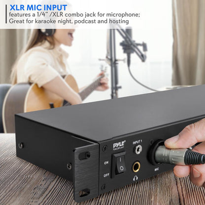 Rack Mount Pre-Amplifier - Bluetooth Streaming Recording Mode Metal Panel