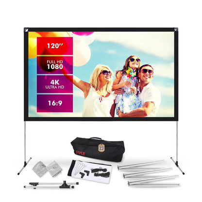 120 Portable Projector Screen HD 16:9 Wrinkle-Resistant Matte White