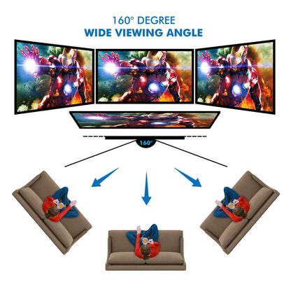120 Portable Projector Screen HD 16:9 Wrinkle-Resistant Matte White