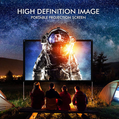 120 Portable Projector Screen HD 16:9 Wrinkle-Resistant Matte White