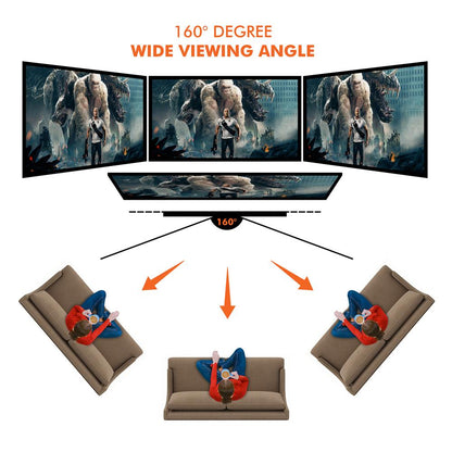 Pantalla de proyector portátil de 80" - HD 4K, blanca mate, plegable para interior/exterior
