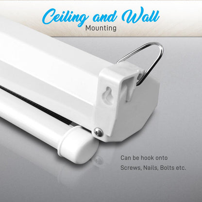 Easy Pull-Down Projector Screen 100-Inch