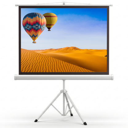50 Portable Projector Screen Easy Setup White Matte Fabric