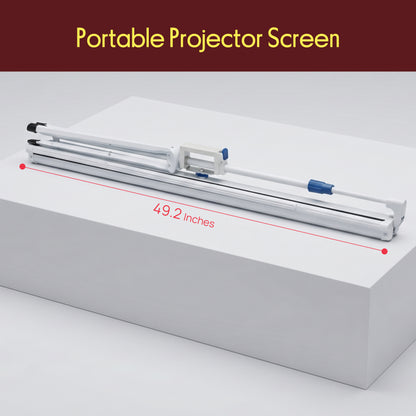 50 Portable Projector Screen Easy Setup White Matte Fabric