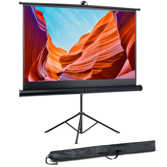 80 Portable Projector Screen Quick Setup White Matte Surface 16:9 Ratio