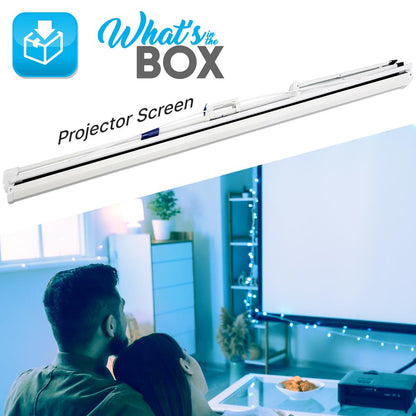 84 Portable Projector Screen Quick Setup Matte White Surface