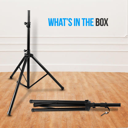 Speaker Tripod Stand 70 Adjustable Metal 130 lbs Capacity Glossy Black