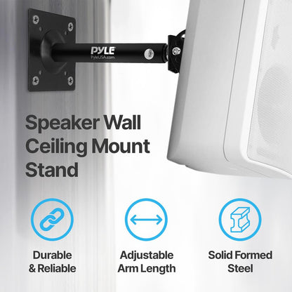 Speaker Wall/Ceiling Mounts - Adjustable Swivel Steel 75 lbs Capacity