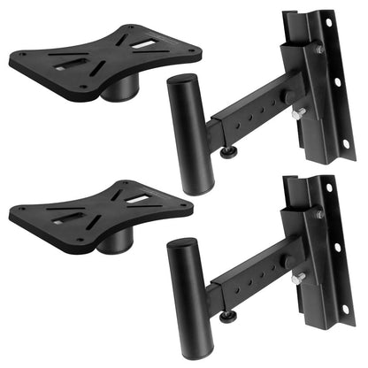 Wall Mount Speaker Brackets Secure Steel Adjustable Tilt & Swivel