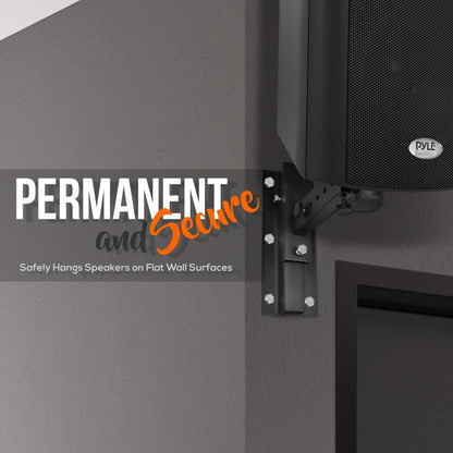 Wall Mount Speaker Brackets Secure Steel Adjustable Tilt & Swivel