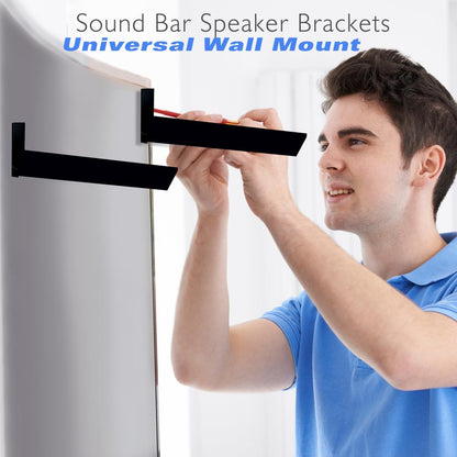 Soportes de pared ajustables para altavoces, capacidad de 110 lb, acero, paquete de 2