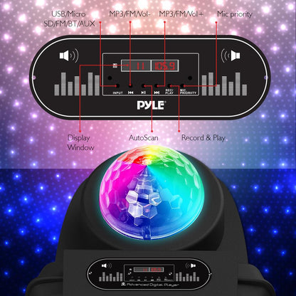 Wireless Portable PA Speaker 700W Rechargeable Bluetooth LED Lights