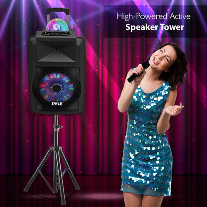 Wireless Portable PA Speaker 700W Rechargeable Bluetooth LED Lights