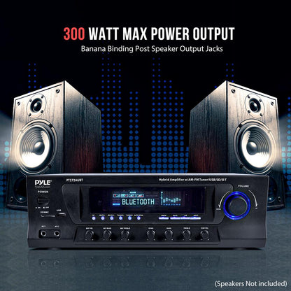 Wireless Bluetooth Amplifier 300W 4-Channel Home Theater Receiver