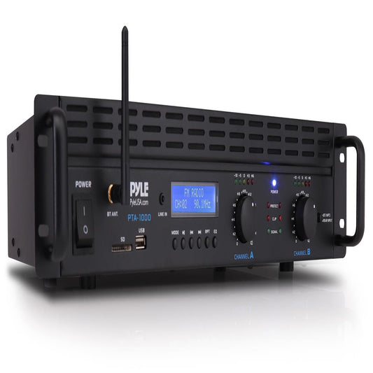 2000W Bluetooth Power Amplifier Bridgeable LCD Display Rack-Mountable