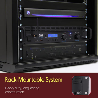 2000W Bluetooth Power Amplifier Bridgeable LCD Display Rack-Mountable