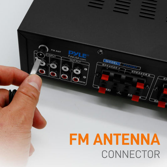 600W 6-Channel Bluetooth Amplifier - Wireless Streaming FM Radio